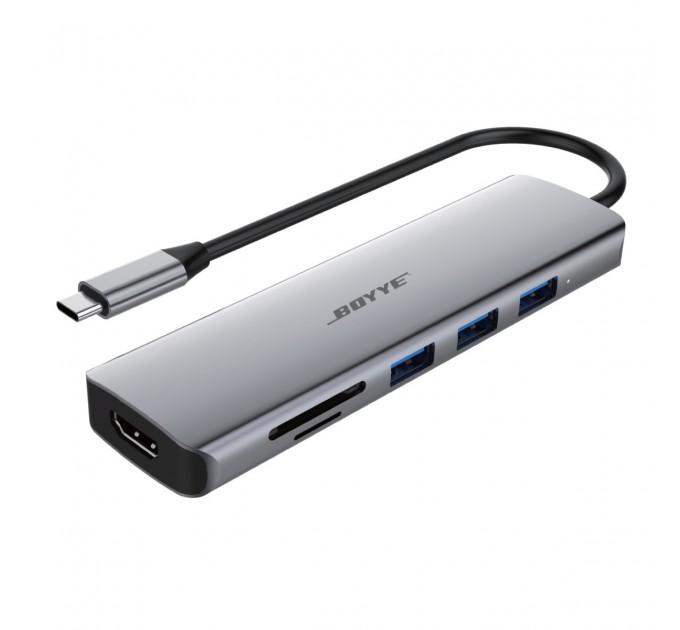 Концентратор Boyye USB-C 6-в-1 (UC-602)