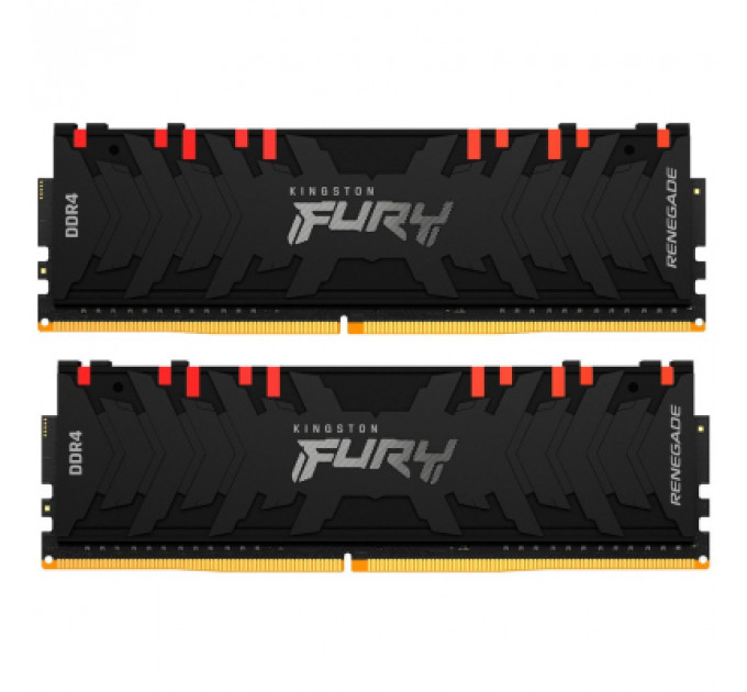 Модуль пам'яті для комп'ютера DDR4 16GB (2x8GB) 4600 MHz FURY Renegade RGB Black Kingston Fury (ex.HyperX) (KF446C19RBAK2/16)