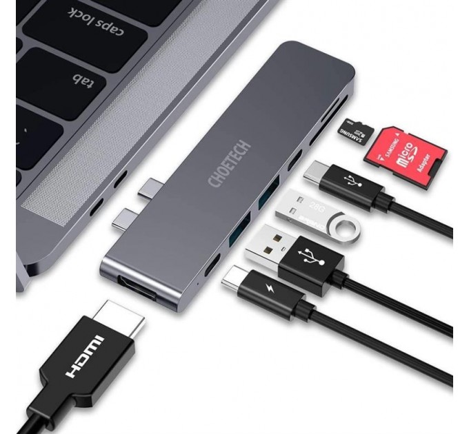 Концентратор Choetech HUB-M14 7 in 1 USB-C Multiport Adapter