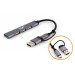 Frime Концентратор USB 3.0 Frime 1хUSB3.0 3хUSB2.0 Silver (FH-20152)