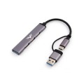 Frime Концентратор USB 3.0 Frime 1хUSB3.0 3хUSB2.0 Silver (FH-20152)