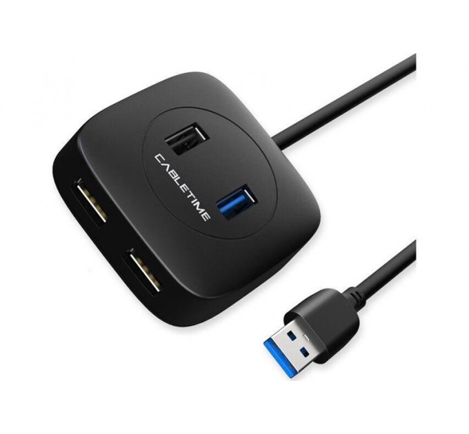 Концентратор USB Cabletime 4-Ports, USB3.0 + USB2.0 + Micro B с питанием (CB43B)