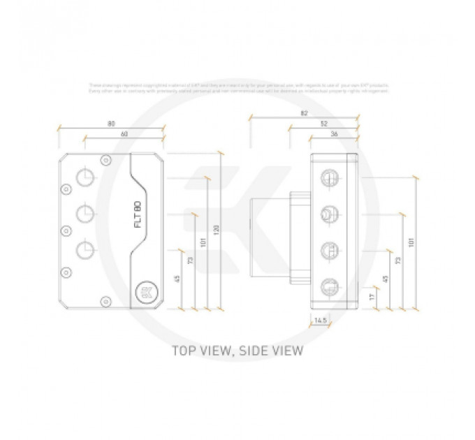 Помпа для СРО Ekwb EK-Quantum Kinetic FLT 80 D5 PWM D-RGB - Plexi (3831109851166)