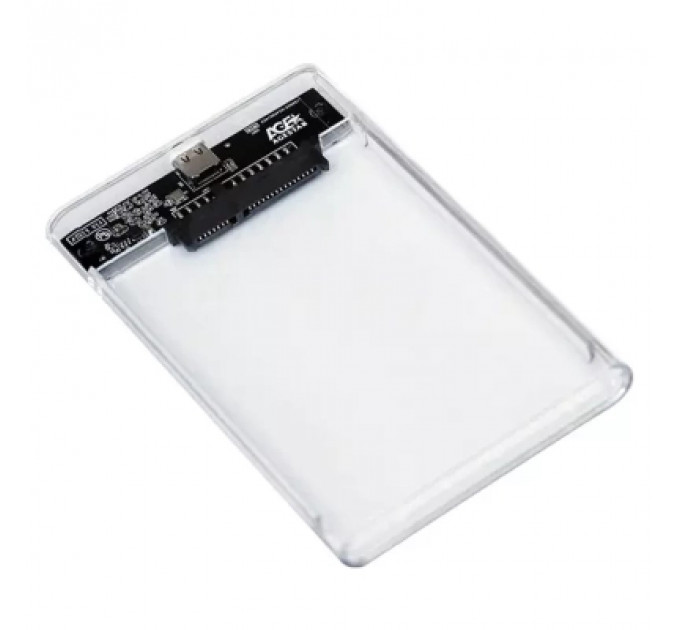 Кишеня зовнішня AgeStar 2.5", USB 3.2, 9.5 mm / 7 mm HDD/SSD, Transparent (3UB2P4C (Transparent))