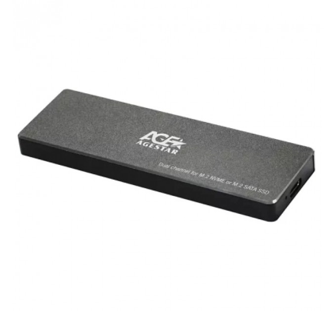 Кишеня зовнішня AgeStar M2 SATANVME metal black (31UBVS6C (Black))