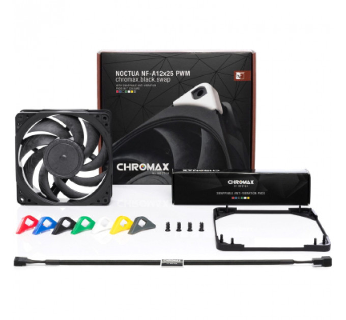 Кулер до корпусу Noctua REDUX (NF-A12x25 PWM CHROMAX. BLACK. SWAP)