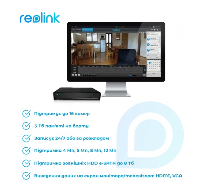 Reolink Відеореєстратор Reolink RLN16-410 без HDD