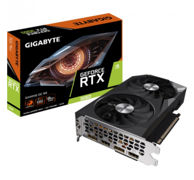 Відеокарта GIGABYTE GeForce RTX3060 8Gb GAMING OC (GV-N3060GAMING OC-8GD)