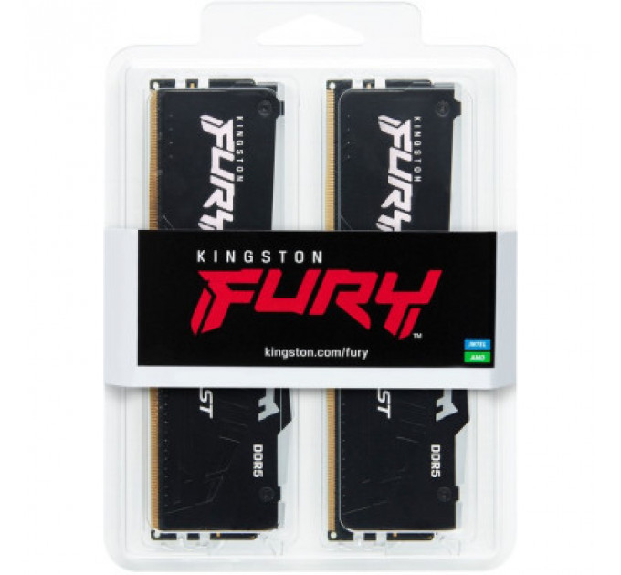 Модуль пам'яті для комп'ютера DDR5 32GB 5200 MHz Beast RGB Kingston Fury (ex.HyperX) (KF552C40BBA-32)