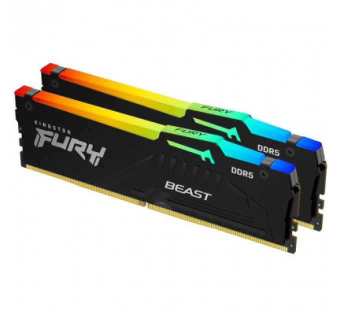Модуль пам'яті для комп'ютера DDR5 32GB 5200 MHz Beast RGB Kingston Fury (ex.HyperX) (KF552C40BBA-32)