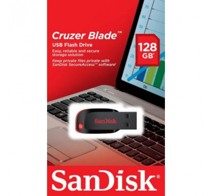 USB флеш накопичувач SanDisk 128GB Cruzer Blade USB 2.0 (SDCZ50-128G-B35)