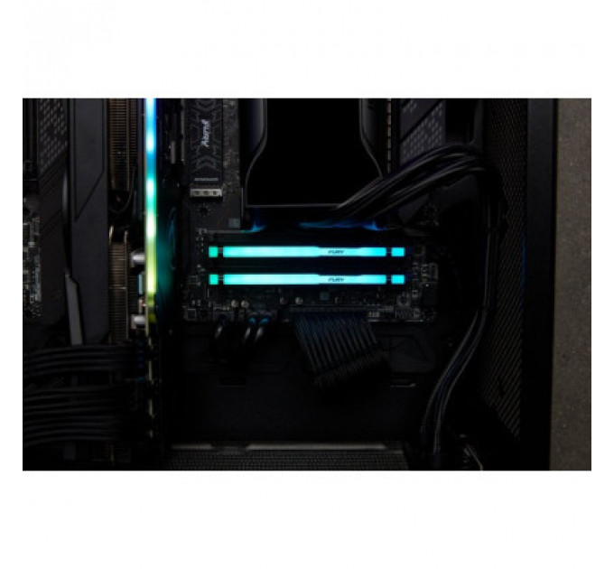 Модуль пам'яті для комп'ютера DDR5 32GB (2x16GB) 5200 MHz Beast RGB XMP Kingston Fury (ex.HyperX) (KF552C40BBAK2-32)