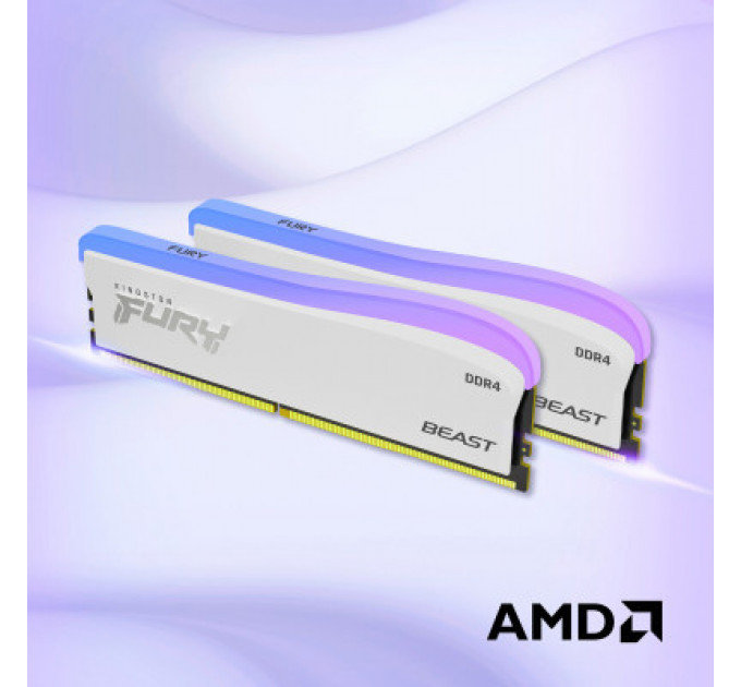 Модуль пам'яті для комп'ютера DDR4 8GB 3600 MHz Beast White RGB SE Kingston Fury (ex.HyperX) (KF436C17BWA/8)