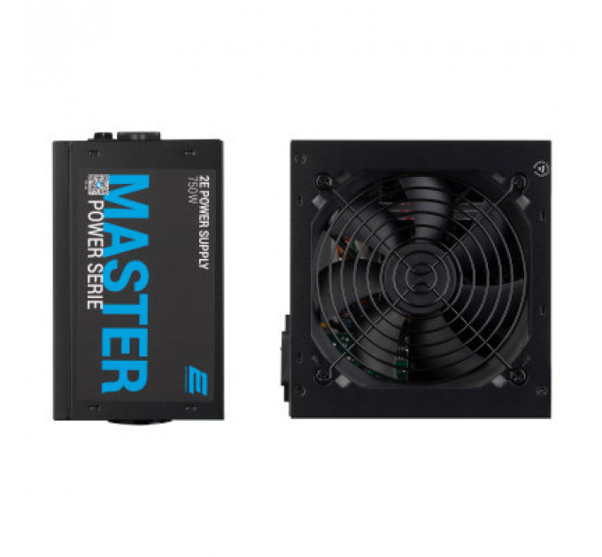 Блок живлення 2E MASTER POWER (750W), >80, 80+ White, 120mm, 1xMB 24pin(20+4), 1xCPU 8pin(4+4), 3xMolex, 5xSATA, (2E-MP750-120APFC)