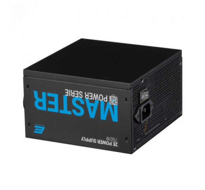 Блок живлення 2E MASTER POWER (750W), >80, 80+ White, 120mm, 1xMB 24pin(20+4), 1xCPU 8pin(4+4), 3xMolex, 5xSATA, (2E-MP750-120APFC)