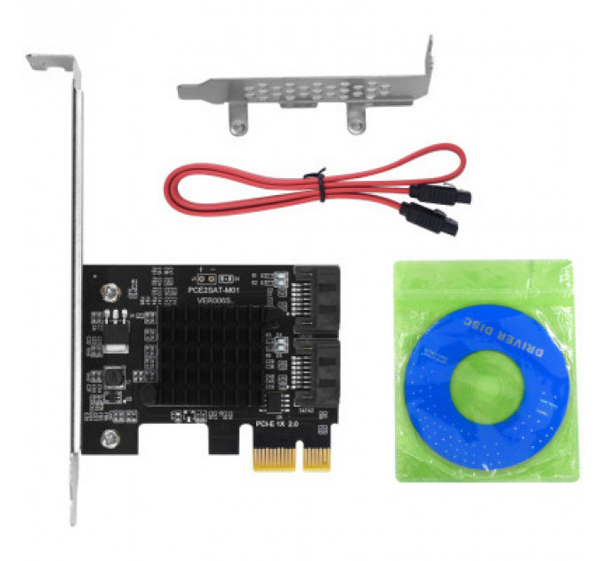 Контролер Dynamode PCI-E to 2 х SATA III (6 Gb/s), 2 ch (PCI-E-2xSATAIII-Marvell)