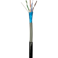 Кабель мережевий GEAR FTP 100м, cat.5e, CCA(25), 4*2*0,51, PVC+PE, outdoor (GEC-FTPCCA25OUT051100)