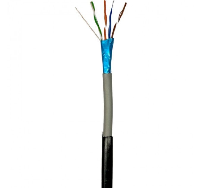 GEAR Кабель мережевий GEAR FTP 100м, cat.5e, CCA(25), 4*2*0,51, PVC+PE, outdoor (GEC-FTPCCA25OUT051100)