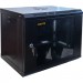Шафа настінна GEAR 9U 19'' 600x600x450 мм, + полка 19", black (GWMSN-9U-600-600)