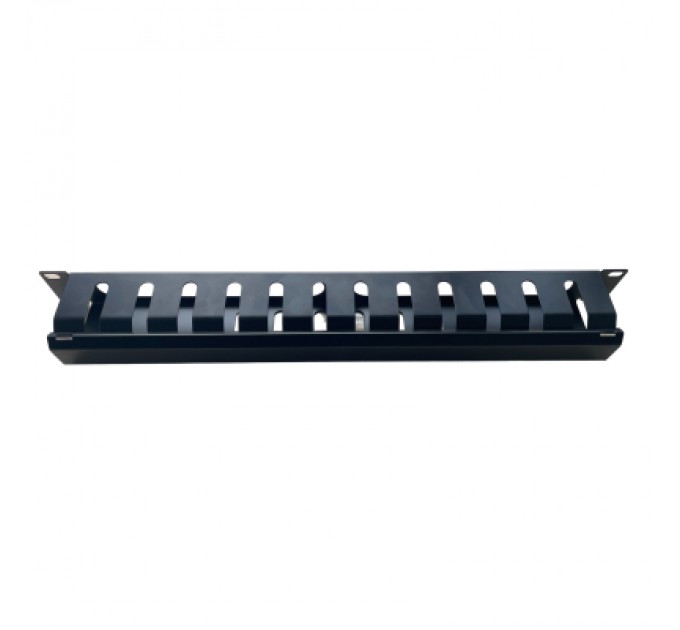 Кабельний організатор 19" 1U гребінчатий, цільнометалевий GEAR (GCM-1U19INCH)