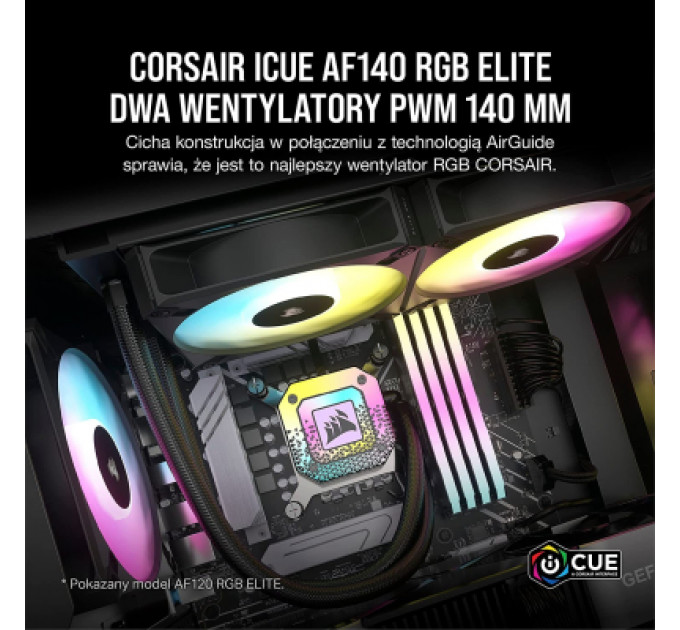 Кулер до корпусу Corsair AF140 RGB Elite Dual Pack (CO-9050156-WW)