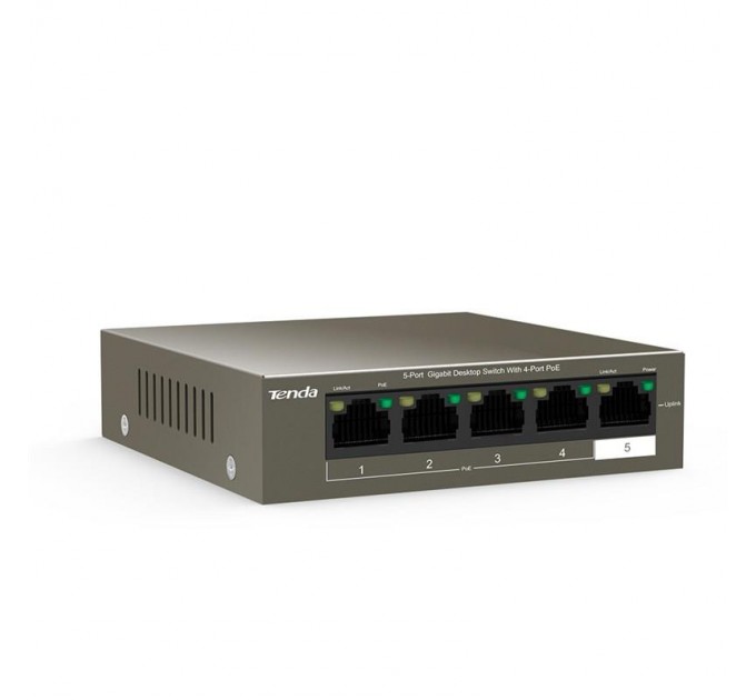 Tenda Коммутатор Tenda TEG1105P-4-63W (1xGE+4xGE PoE, 58Вт max)