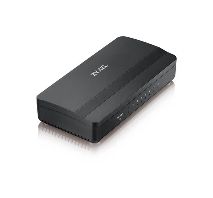 Коммутатор ZYXEL GS-108S v2 (GS-108SV2-EU0101F) (8xGE, пластиковый корпус)