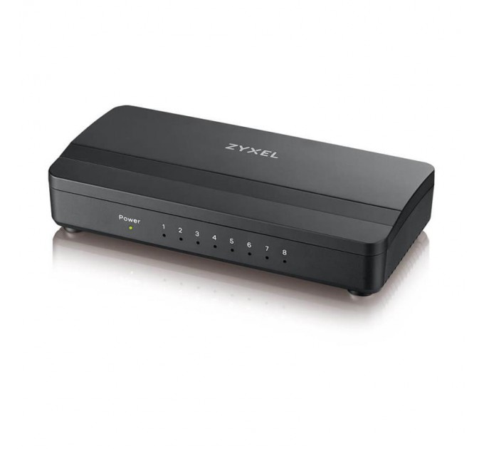 Коммутатор ZYXEL GS-108S v2 (GS-108SV2-EU0101F) (8xGE, пластиковый корпус)
