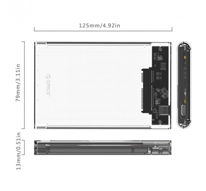 Кишеня зовнішня Orico HDD 2139C3-CR-PRO (HC380176)