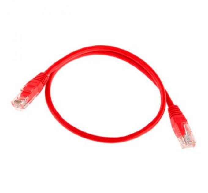 Патч-корд 0.5м, RJ-45, Cat.5e, CU, мідь, червоний Ritar (PCR-CU/0.5Rd / 04267)