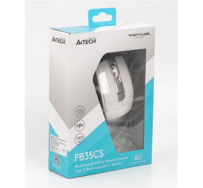 Миша бездротова A4Tech Fstyler FB35CS Icy White