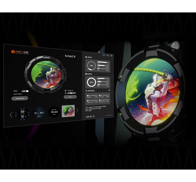 ID-Cooling Система водяного охолодження ID-Cooling Space LCD SL360 XE