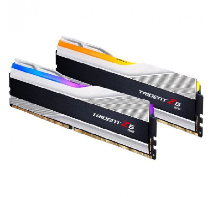 Модуль пам'яті для комп'ютера DDR5 32GB (2x16GB) 6800 Trident Z5 RGB Silver G.Skill (F5-6800J3445G16GX2-TZ5RS)