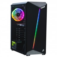 Персональный компьютер COBRA Advanced (I121F.8.H1S2.165.F8459); Intel Core i3-12100F (3.3 - 4.3 ГГц) / ОЗУ 8 ГБ / HDD 1 ТБ + SSD 240 ГБ / NVIDIA GeForce GTX 1650 4 ГБ / без ОП / LAN / Ubuntu / черный