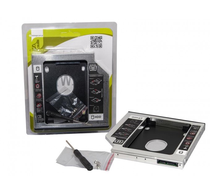 1StCharger Адаптер 1StCharger  HDD 2.5" в відсік приводу ноутбука SATA/mSATA (HDC1ST127-1)