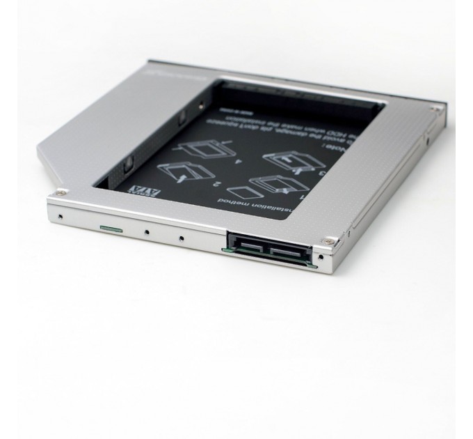 Адаптер Grand-X для подключения HDD 2.5" в отсек привода ноутбука SATA/SATA3 Slim 9.5мм (HDC-24)
