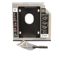 Переходник Frime для установки 2.5" SSD/HDD в отсек привода 12.7мм Black/Silver (FHDC127M)