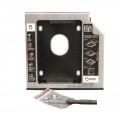 Frime Переходник Frime для установки 2.5" SSD/HDD в отсек привода 9.5мм Black/Silver (FHDC950M)
