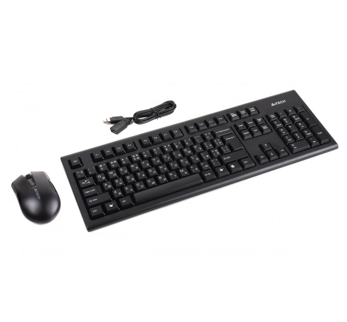 Комплект (клавиатура, мышь) беспроводной A4Tech 3000N Black USB