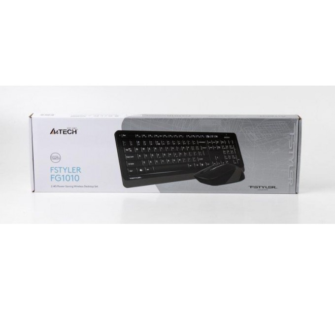 Комплект (клавиатура, мышь) беспроводной A4Tech FG1010 Black/Grey