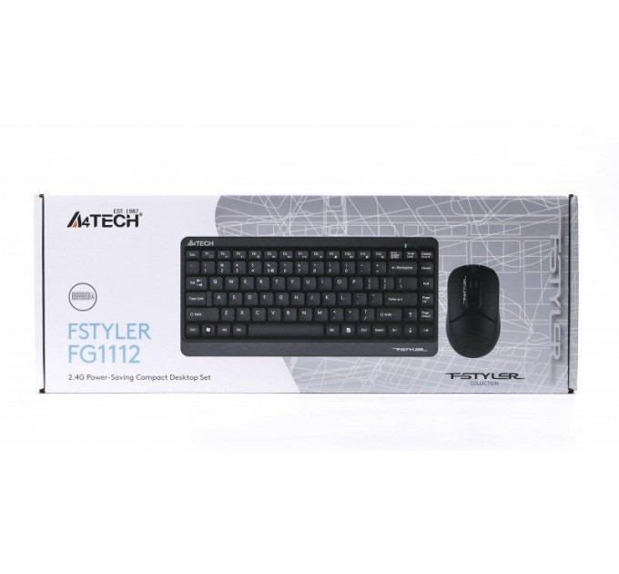 Комплект (клавиатура, мышь) беспроводной A4Tech FG1112 Black