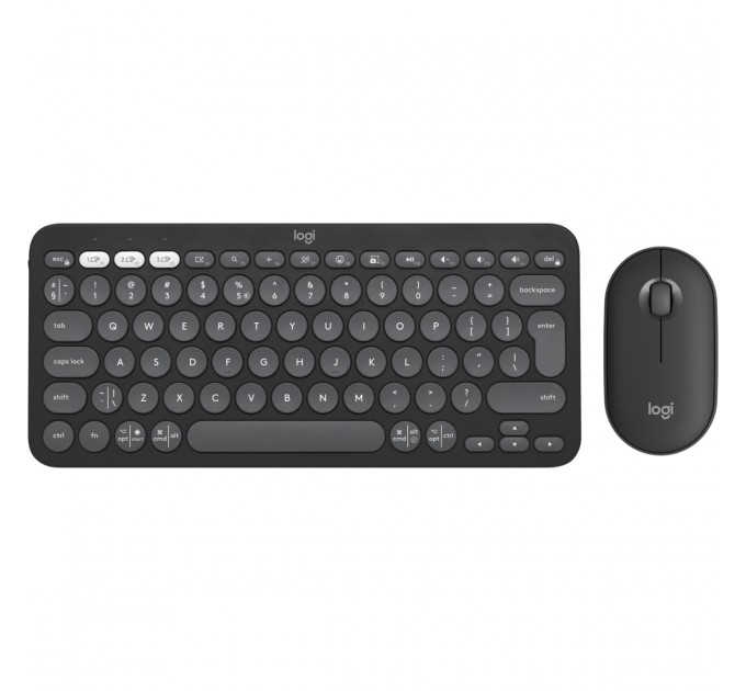 Комплект (клавиатура, мышь) беспроводной Logitech Pebble 2 Combo Graphite (920-012239)