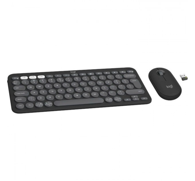 Комплект (клавиатура, мышь) беспроводной Logitech Pebble 2 Combo Graphite (920-012239)