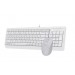 Комплект (клавиатура, мышь) A4Tech F1512 White