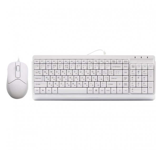 Комплект (клавиатура, мышь) A4Tech F1512 White
