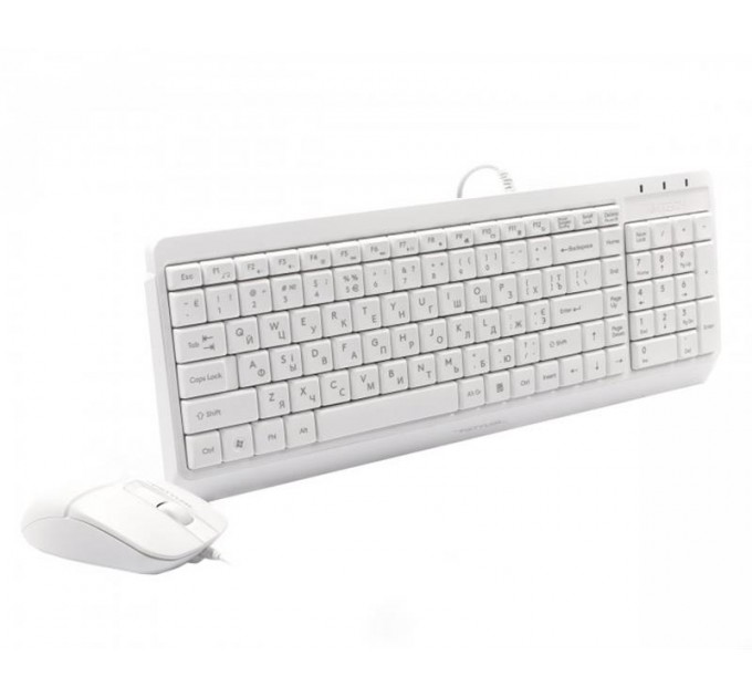 Комплект (клавиатура, мышь) A4Tech F1512 White