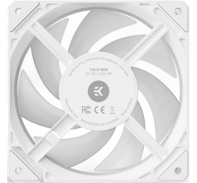 Кулер до корпусу Ekwb EK-Loop Fan FPT 120 D-RGB - White (3831109898048)