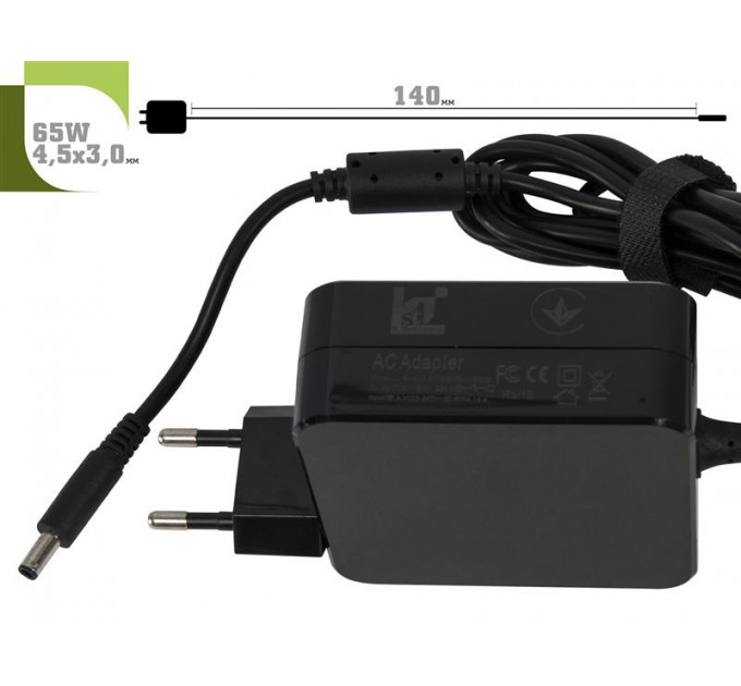 1StCharger Блок живлення 1StCharger для ноутбука Dell 19.5V 65W 3.34A 4.5х3.0мм Wall Mount (WM1ST19.5V65W4530D)