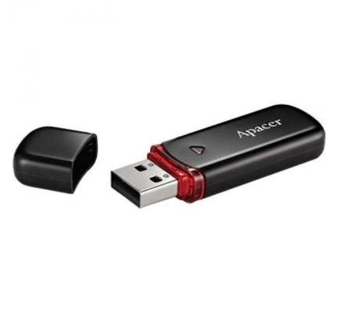 Apacer USB флеш накопичувач Apacer 64GB AH333 black USB 2.0 (AP64GAH333B-1)
