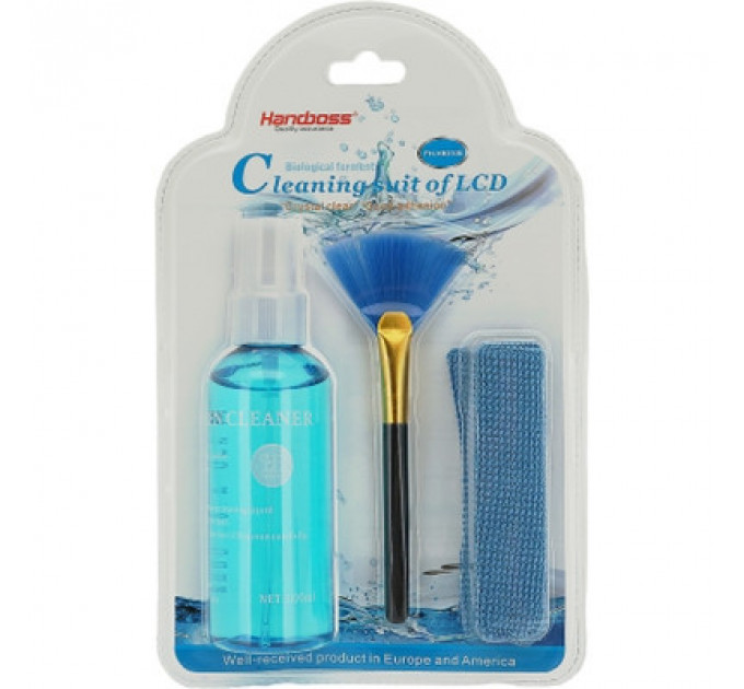 Універсальний чистячий набір HANDBOSS Cleaning Screen Kit 3in1, 100ml, brush, microfiber (FH-HB010E)